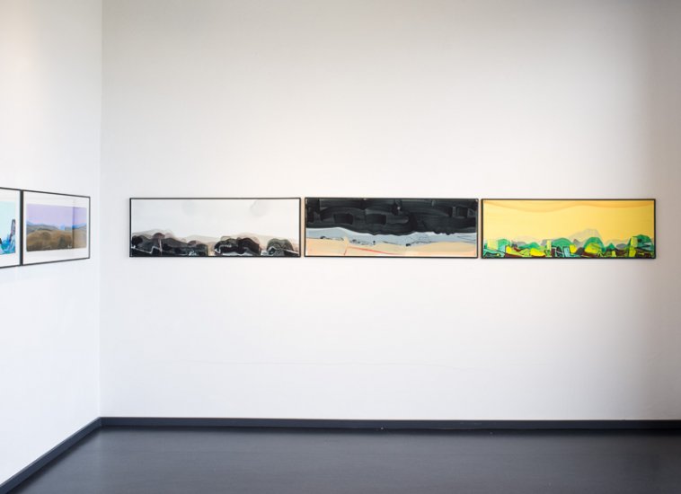 Installationsansichten Ausstellung Otto Sander Tischbein