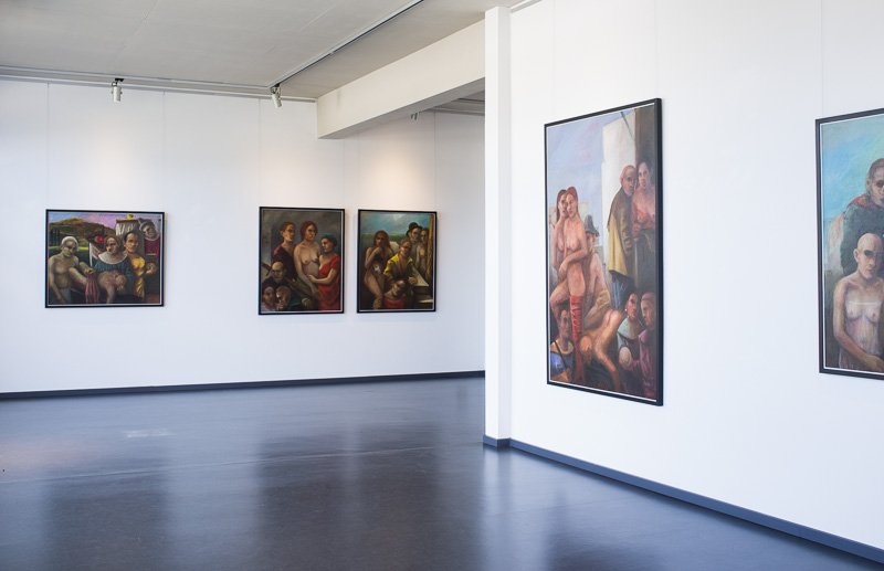Installationsansichten Malerei Hartmut Klatt